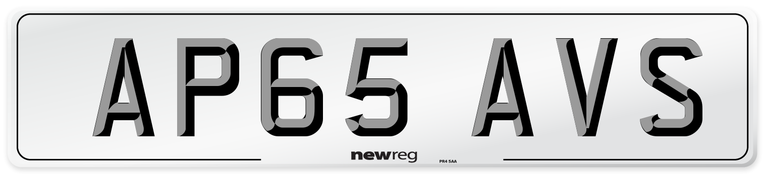 AP65 AVS Number Plate from New Reg